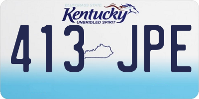 KY license plate 413JPE