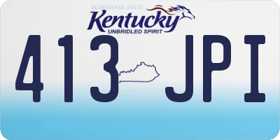 KY license plate 413JPI