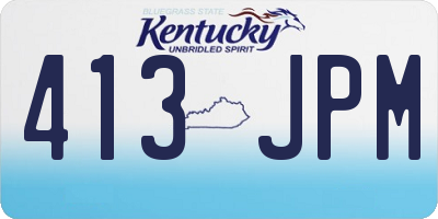 KY license plate 413JPM