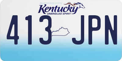 KY license plate 413JPN