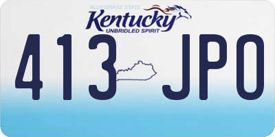 KY license plate 413JPO