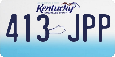 KY license plate 413JPP