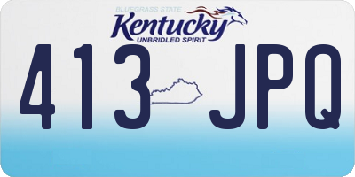 KY license plate 413JPQ