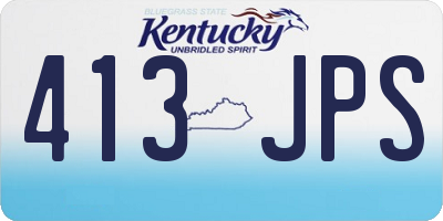 KY license plate 413JPS