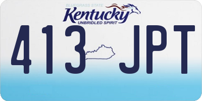 KY license plate 413JPT