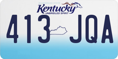 KY license plate 413JQA