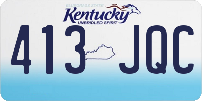 KY license plate 413JQC