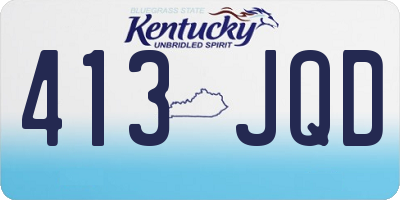 KY license plate 413JQD