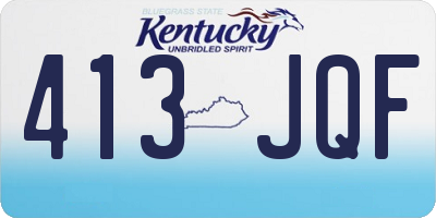 KY license plate 413JQF