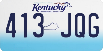 KY license plate 413JQG