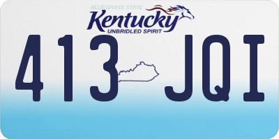 KY license plate 413JQI