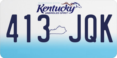 KY license plate 413JQK