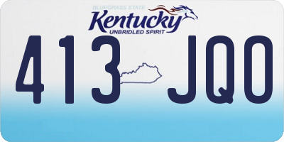 KY license plate 413JQO
