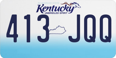 KY license plate 413JQQ