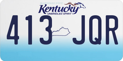 KY license plate 413JQR