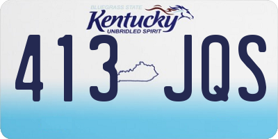 KY license plate 413JQS