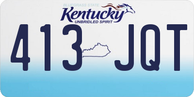 KY license plate 413JQT