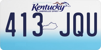 KY license plate 413JQU