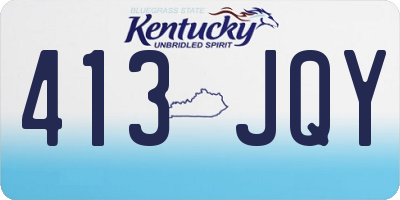 KY license plate 413JQY