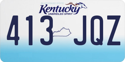 KY license plate 413JQZ