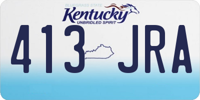 KY license plate 413JRA