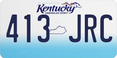 KY license plate 413JRC