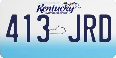 KY license plate 413JRD
