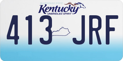 KY license plate 413JRF