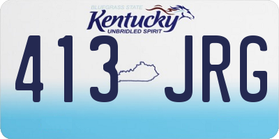 KY license plate 413JRG