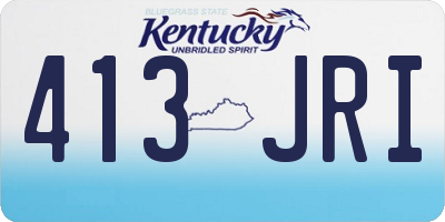 KY license plate 413JRI