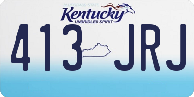 KY license plate 413JRJ