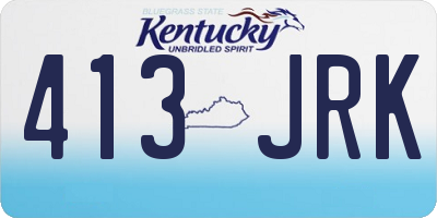 KY license plate 413JRK