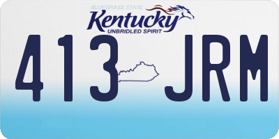 KY license plate 413JRM