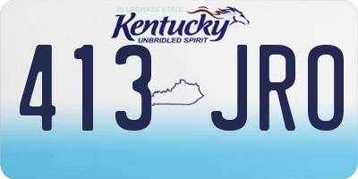 KY license plate 413JRO