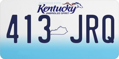 KY license plate 413JRQ