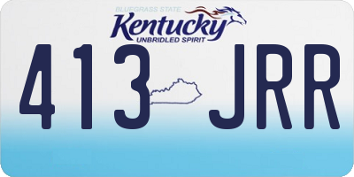 KY license plate 413JRR