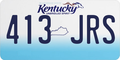 KY license plate 413JRS