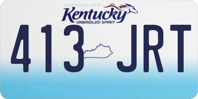 KY license plate 413JRT