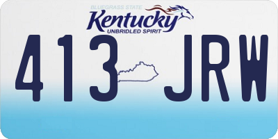 KY license plate 413JRW