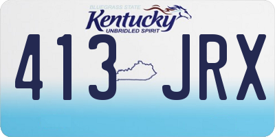 KY license plate 413JRX