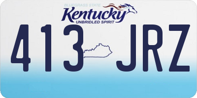 KY license plate 413JRZ