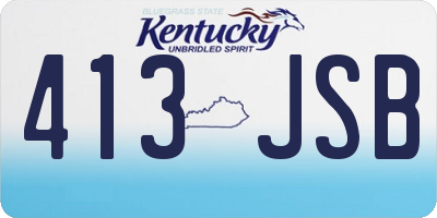 KY license plate 413JSB