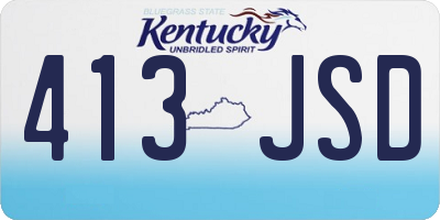 KY license plate 413JSD