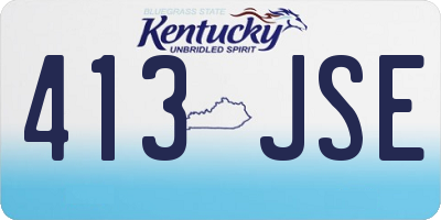 KY license plate 413JSE