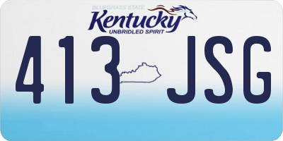 KY license plate 413JSG