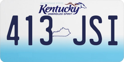 KY license plate 413JSI