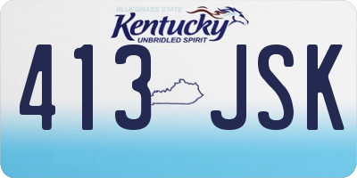 KY license plate 413JSK