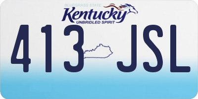 KY license plate 413JSL