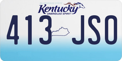 KY license plate 413JSO