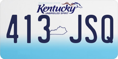 KY license plate 413JSQ